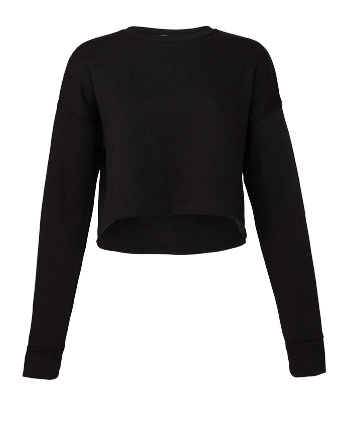 Bella Canvas Women's Cropped Crew Fleece - Black
