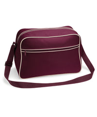 BagBase Retro Shoulder Bag - Burgundy/Sand
