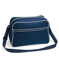 BagBase Retro Shoulder Bag - French Navy/White