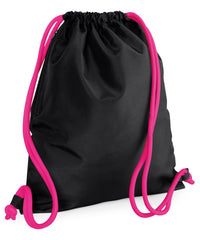 BagBase Icon Gymsac - Black/Fuchsia