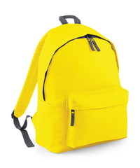 BagBase Original Fashion Backpack - Yellow/Graphite Grey