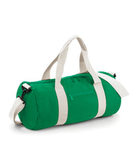 BagBase Original Barrel Bag - Kelly Green/Off White