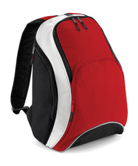 BagBase Teamwear Backpack - Classic Red/Black/White