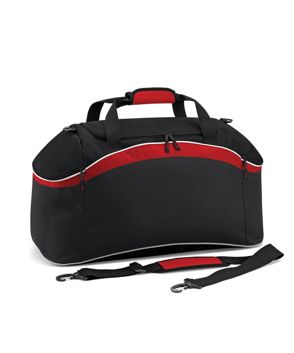 BagBase Teamwear Holdall - Black/Classic Red/White