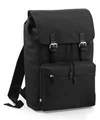 BagBase Vintage Laptop Backpack - Black/Black