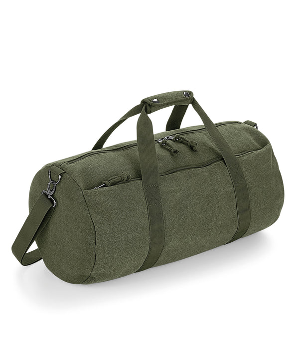 BagBase Vintage Canvas Barrel Bag - Vintage Military Green