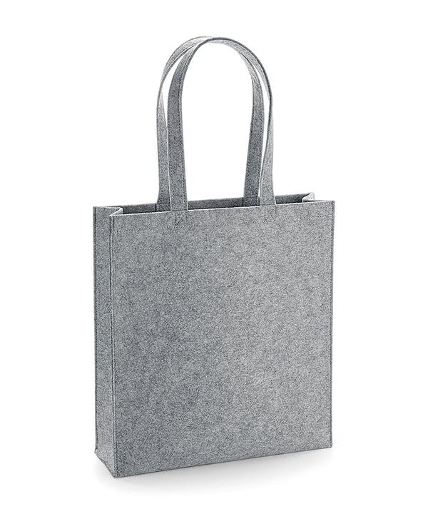 BagBase Felt Tote Bag - Grey Melange