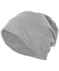 Build Your Brand Jersey Beanie - Heather Grey