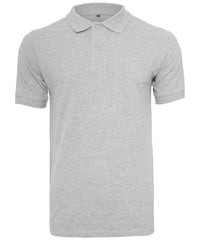 Build Your Brand Piqué Polo Shirt - Heather Grey