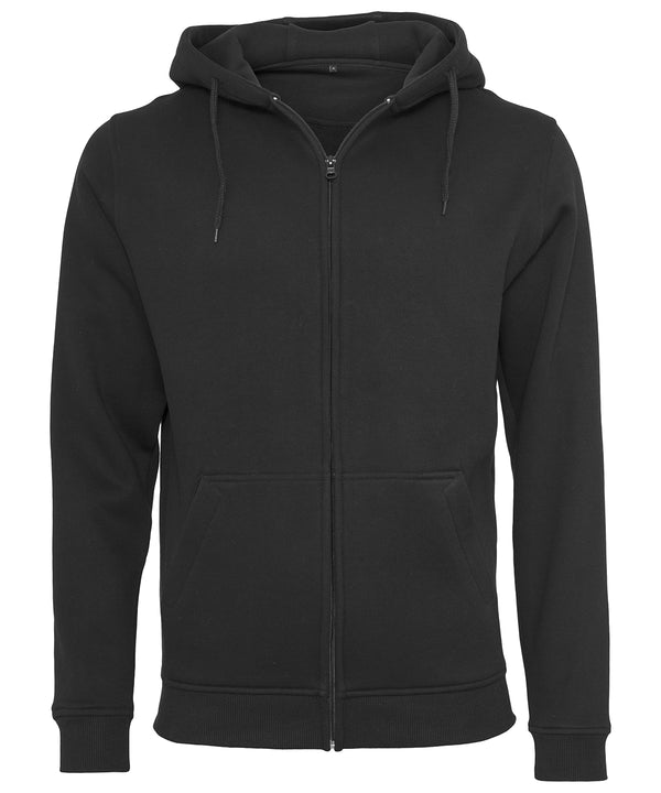 Build Your Brand Heavy Zip Hoodie - Black