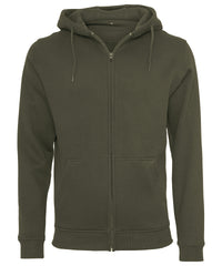 Build Your Brand Heavy Zip Hoodie - Olive