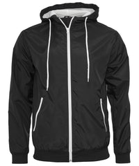 Build Your Brand Wind Runner - Black/White
