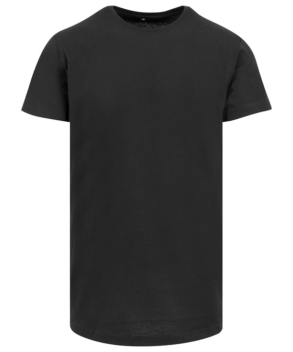 Build Your Brand Shaped Long Tee - Black*