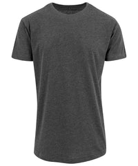 Build Your Brand Shaped Long Tee - Charcoal*