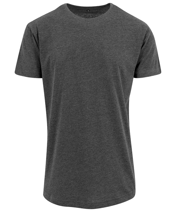 Build Your Brand Shaped Long Tee - Charcoal*