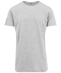 Build Your Brand Shaped Long Tee - Heather Grey*