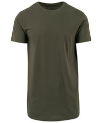 Build Your Brand Shaped Long Tee - Olive