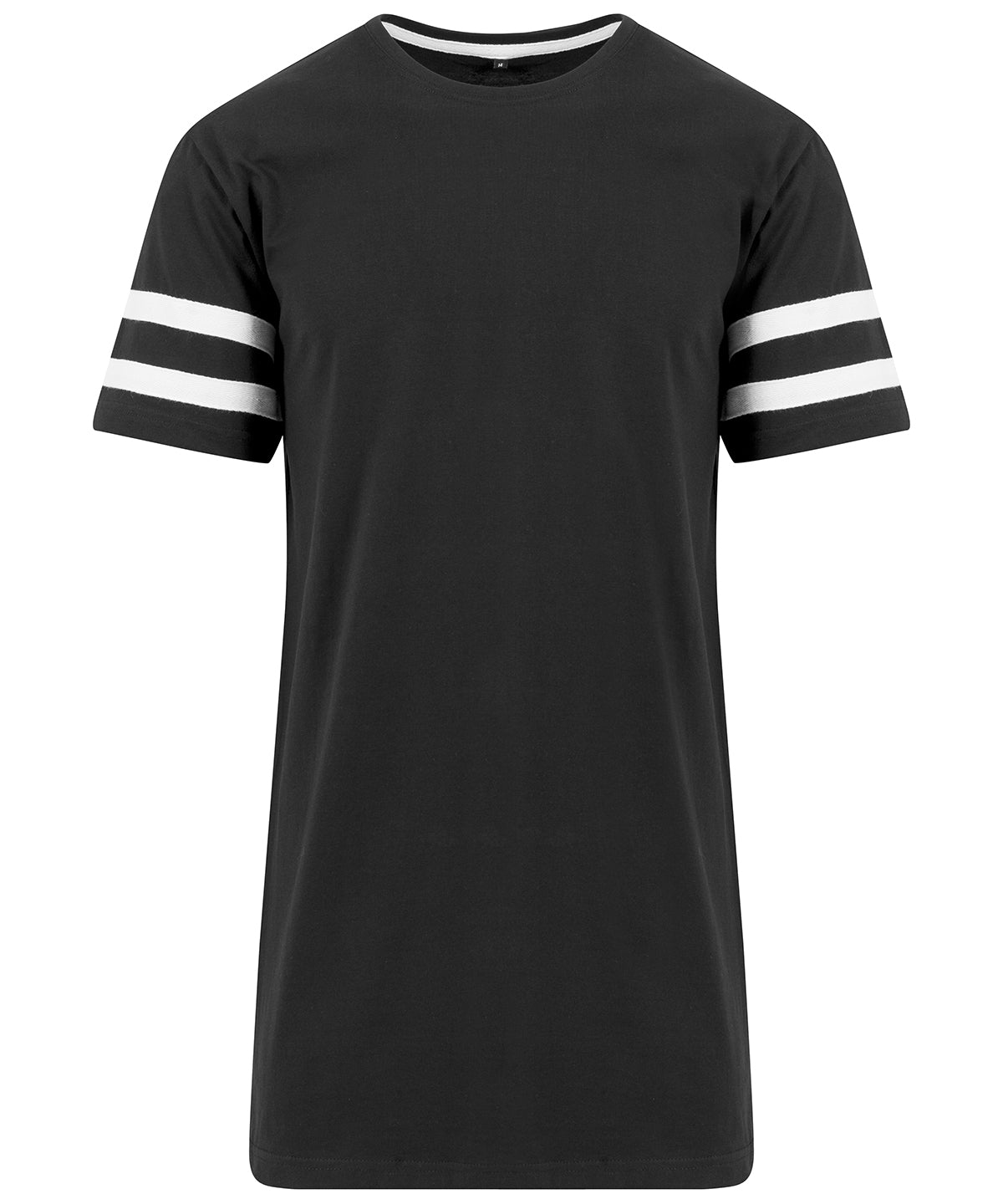 Build Your Brand Stripe Jersey Tee - Black/White