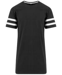 Build Your Brand Stripe Jersey Tee - Black/White