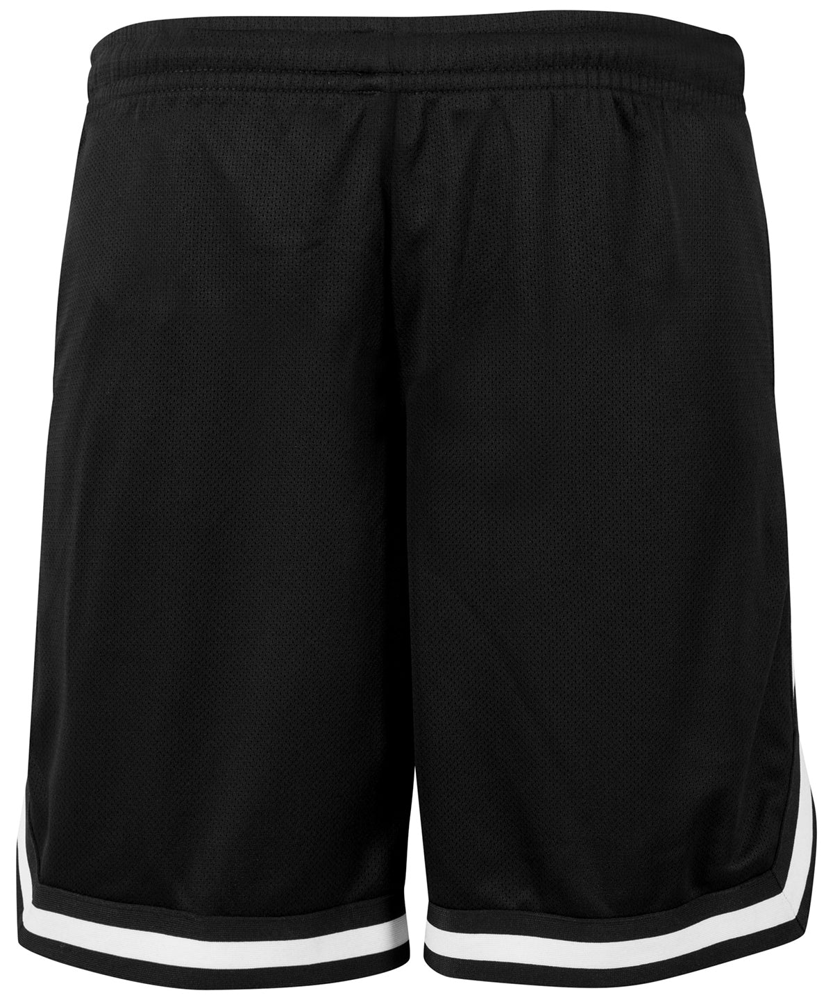 Build Your Brand Two-tone Mesh Shorts - Black/Black/White