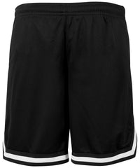 Build Your Brand Two-tone Mesh Shorts - Black/Black/White