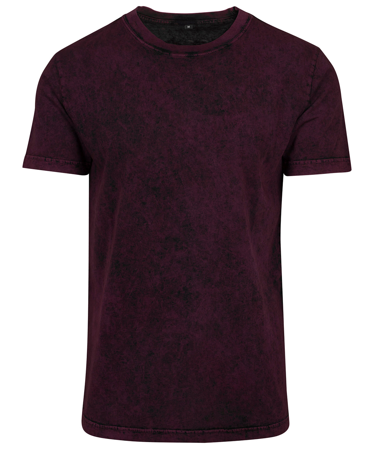 Build Your Brand Acid Washed Tee - Berry/Black