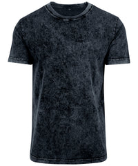 Build Your Brand Acid Washed Tee - Dark Grey/White