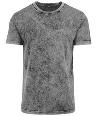 Build Your Brand Acid Washed Tee - Grey/Black