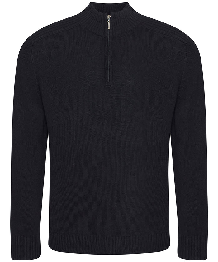 Awdisecologie Wakhan ¼ Regen Zip Knit Sweater - Black