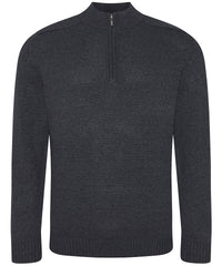 Awdisecologie Wakhan ¼ Regen Zip Knit Sweater - Charcoal