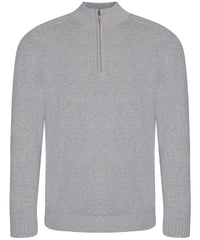 Awdisecologie Wakhan ¼ Regen Zip Knit Sweater - Heather Grey
