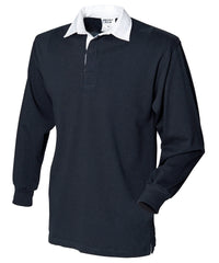 Front Row Long Sleeve Original Rugby Shirt - Black*