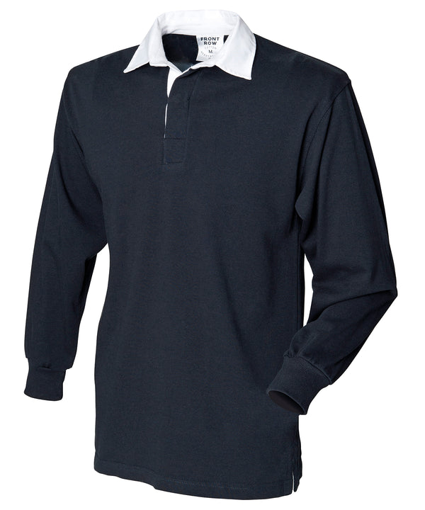 Front Row Long Sleeve Original Rugby Shirt - Black*