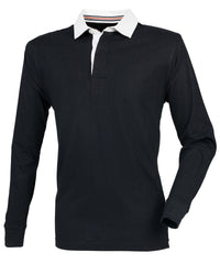 Front Row Premium Superfit Rugby Shirt - Black
