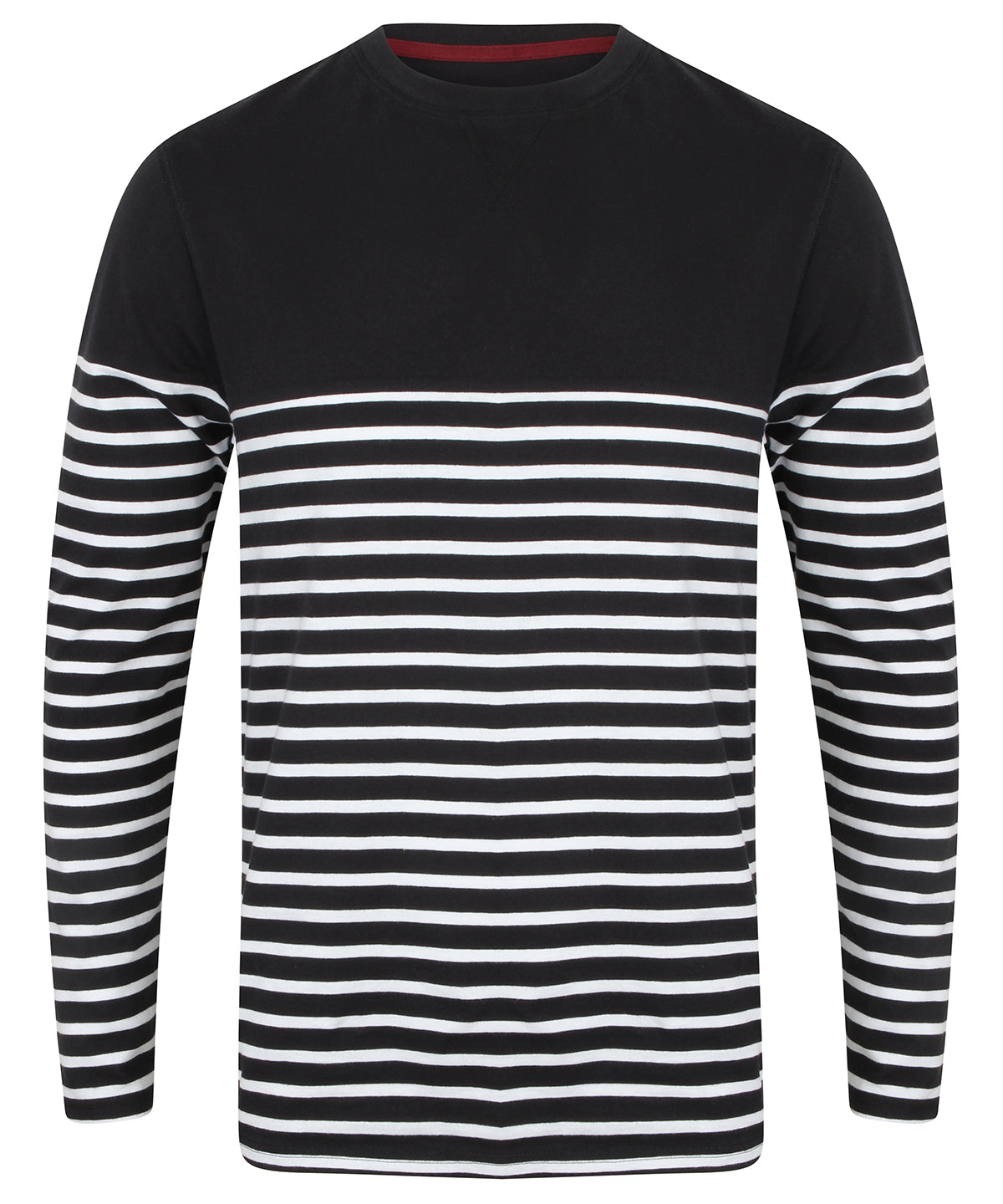 Front Row Long Sleeve Breton Striped T - Navy/White
