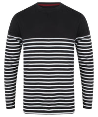 Front Row Long Sleeve Breton Striped T - Navy/White