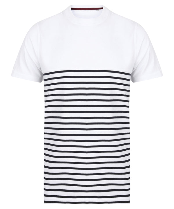 Front Row Short-sleeved Breton T - White/Navy