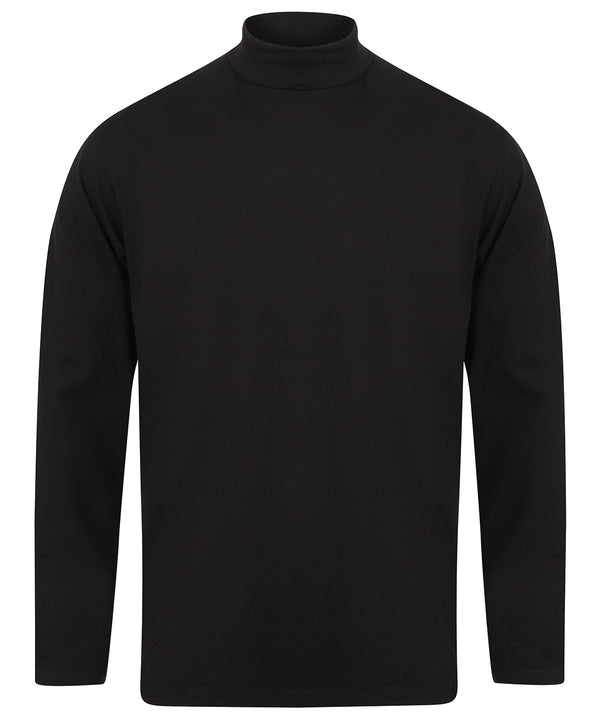 Henbury Long Sleeve Roll Neck Top - Navy