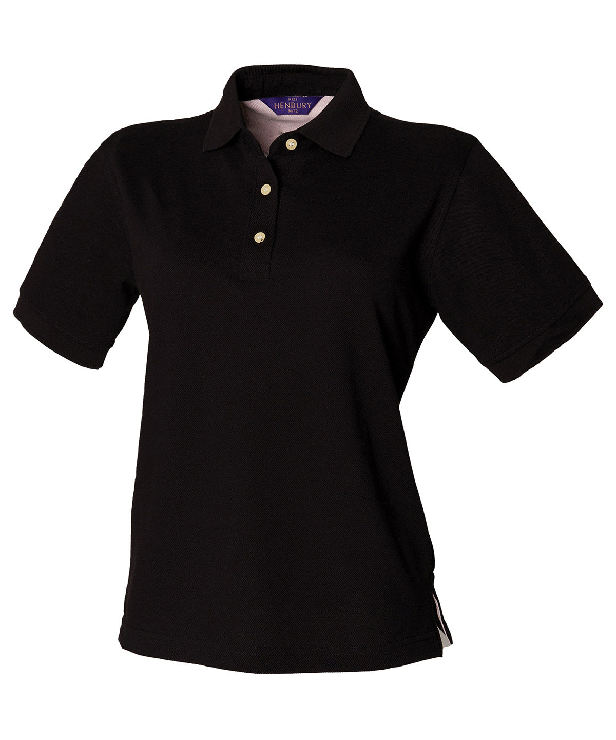 Henbury Women's Classic Cotton Piqué Polo Shirt - Black