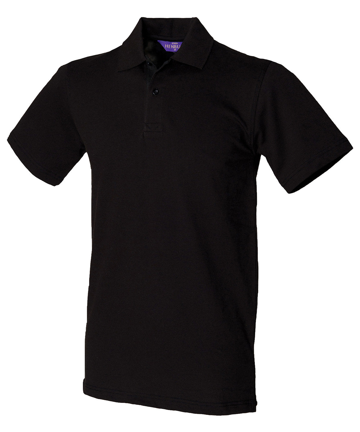 Henbury Stretch Piqué Polo Shirt - Black