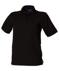 Henbury Women's 65/35 Polo Shirt - Black