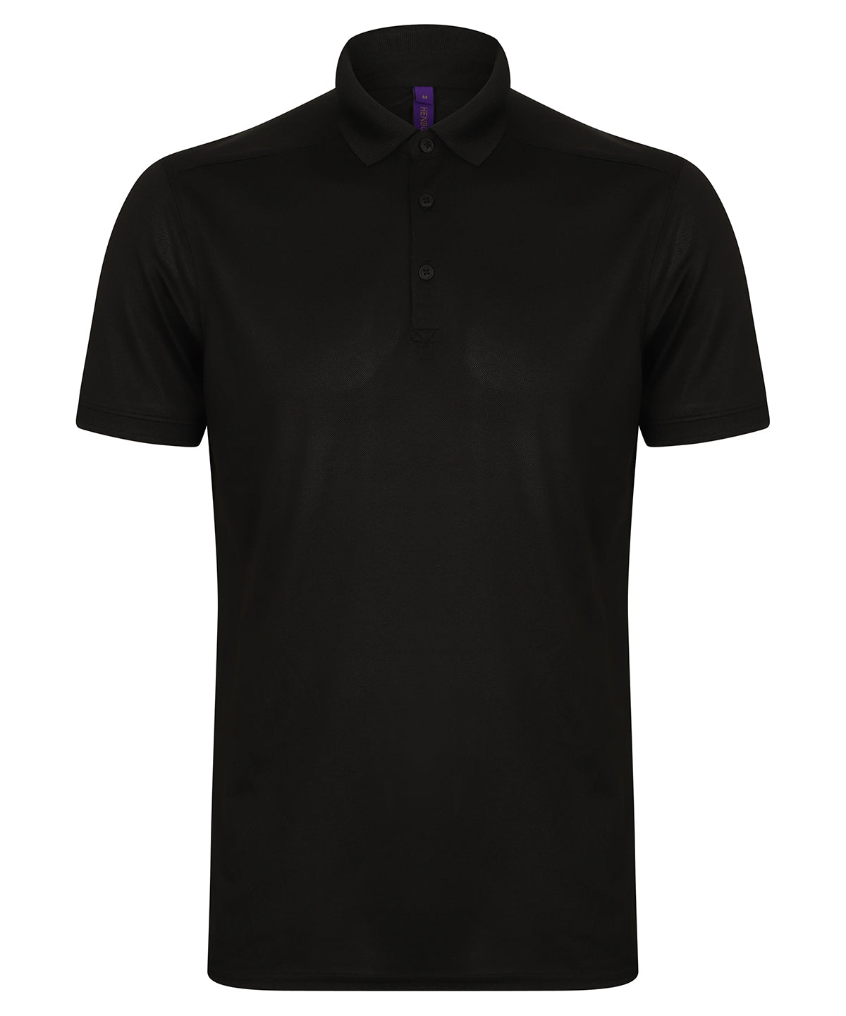 Henbury Stretch Polo Shirt with Wicking Finish (slim Fit) - Black*