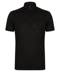 Henbury Stretch Polo Shirt with Wicking Finish (slim Fit) - Black*
