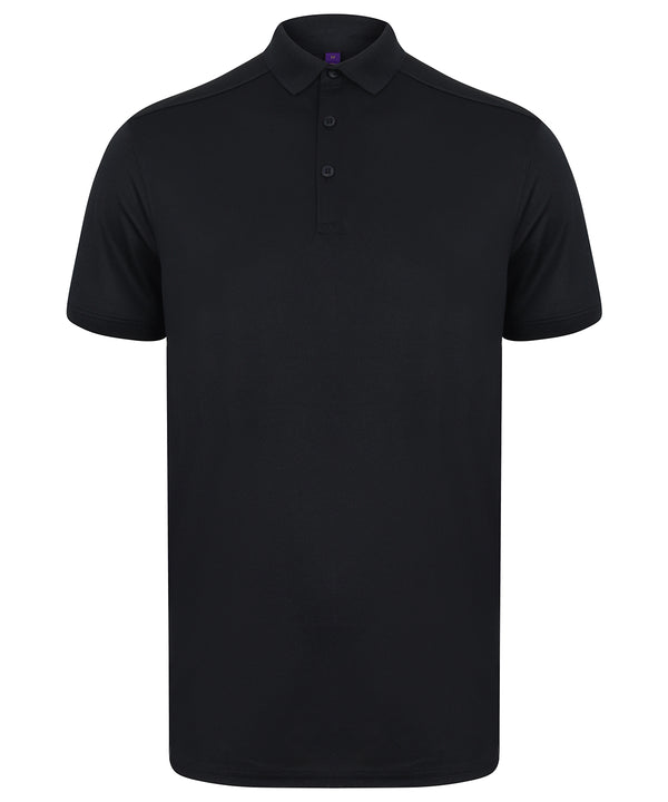 Henbury Stretch Polo Shirt with Wicking Finish (slim Fit) - Navy*