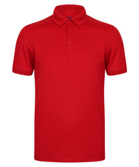 Henbury Stretch Polo Shirt with Wicking Finish (slim Fit) - Red