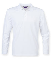 Henbury Long Sleeve Coolplus® Polo Shirt - White*