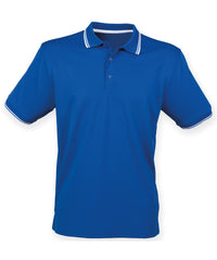 Henbury Double Tipped Coolplus® Polo Shirt - Royal/White
