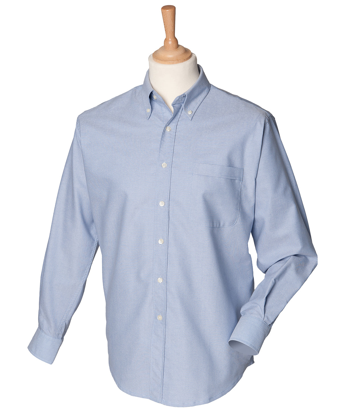 Henbury Long Sleeve Classic Oxford Shirt - Blue*