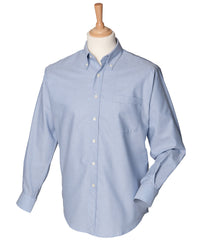 Henbury Long Sleeve Classic Oxford Shirt - Blue*
