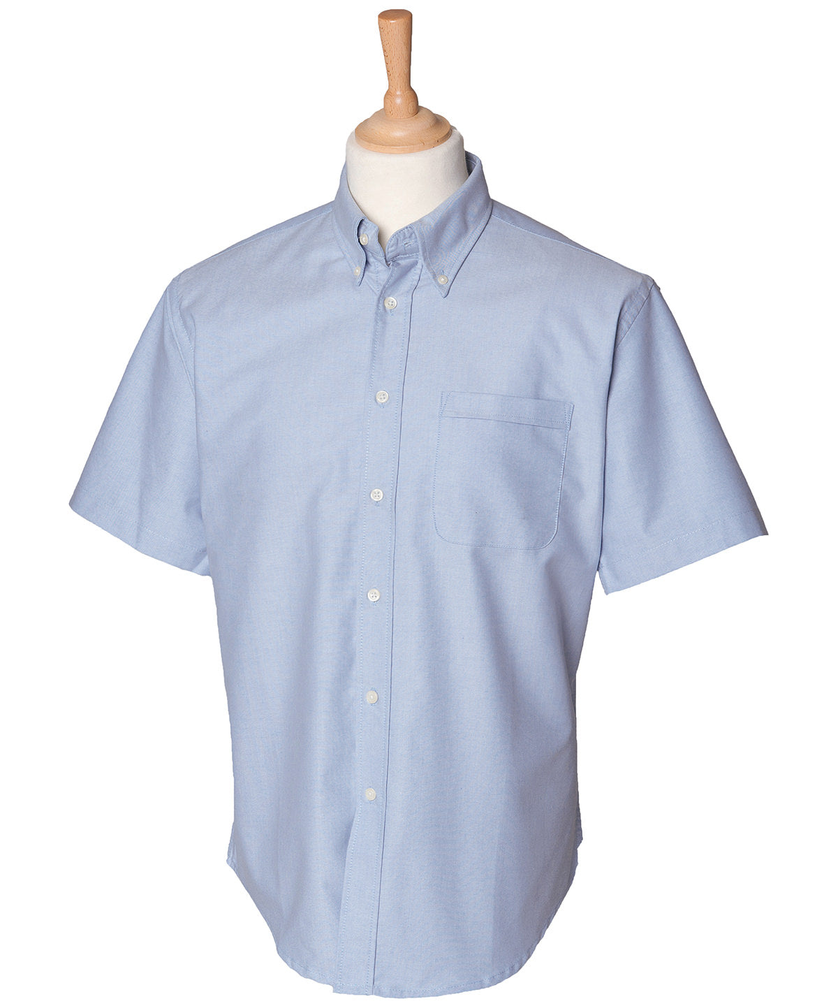 Henbury Short Sleeve Classic Oxford Shirt - Blue*